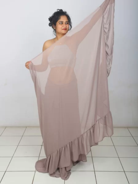 One Layer Ruffel Saree